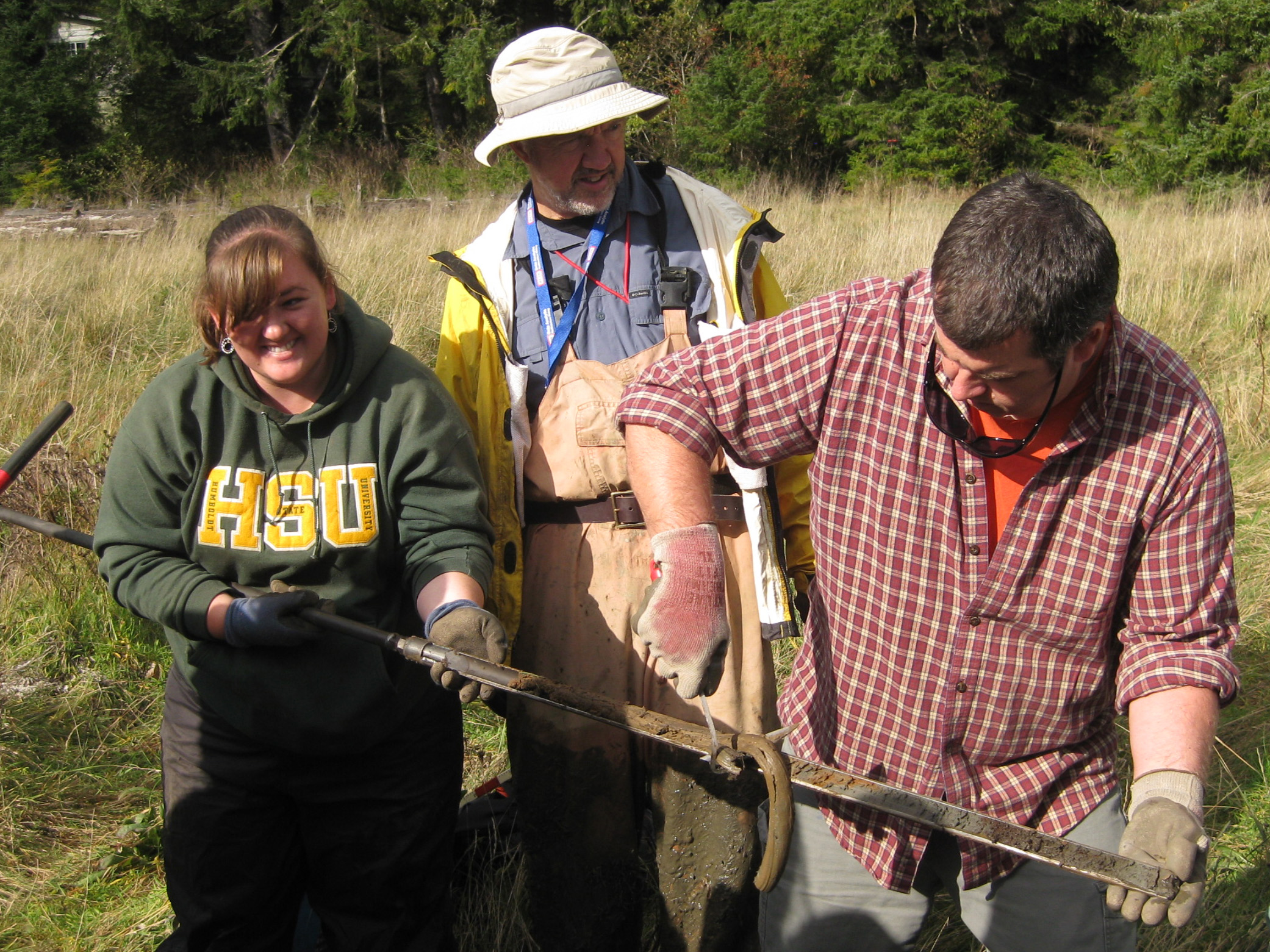Educators exploring earthquake and tsunami science.
