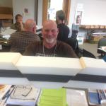 CEETEP participant practices using fault blocks -- foam blocks that can help teach learners about different types of geologic faults.